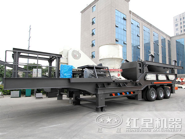 移動(dòng)粉沙車(chē)，配圓錐破