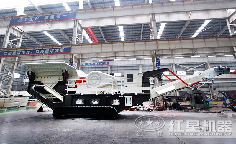履帶移動碎石機，油電兩用，省心省力