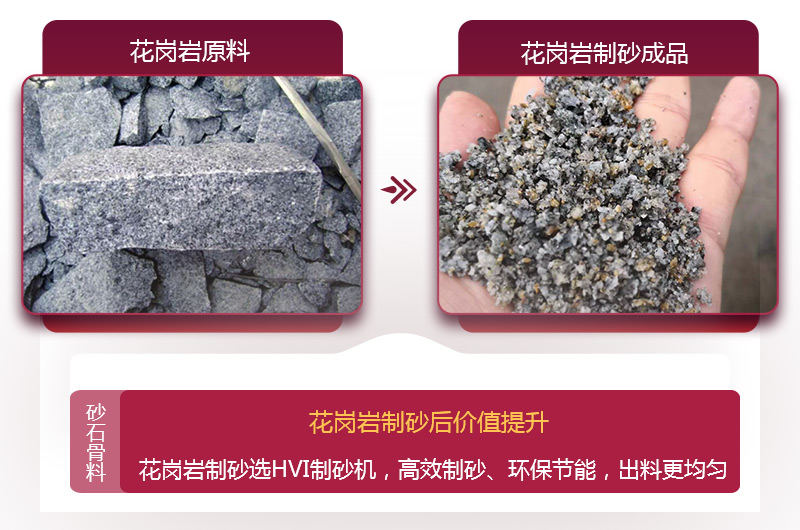 花崗巖制砂后，價值提升 